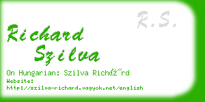 richard szilva business card